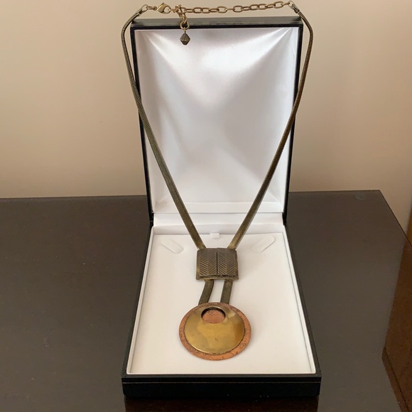 Artisan Marjorie BAER SF Metal Necklace Vintage - Picture 2 of 7